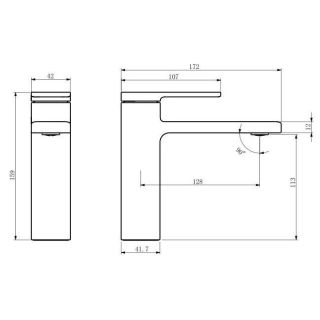 Смеситель для раковины Kohr ZORN 1LN080100CP-0000A хром